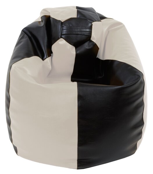 Mara babzsákfotel - műbőr - wenge/krém - 200 liter