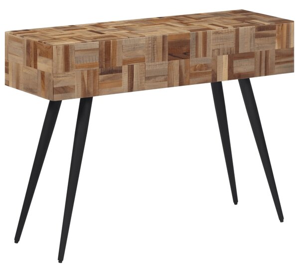 Tömör újrahasznosított tíkfa tálalóasztal 110 x 34 x 80 cm