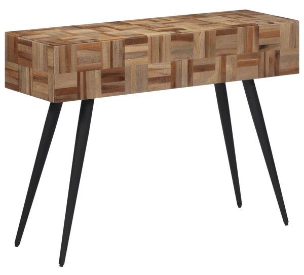 Tömör újrahasznosított tíkfa tálalóasztal 110 x 34 x 80 cm