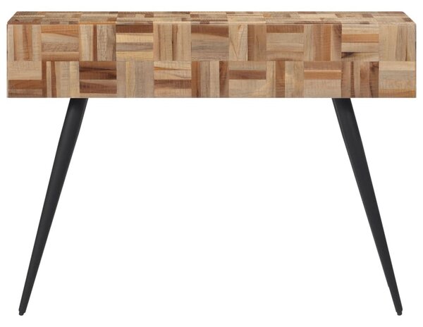 Tömör újrahasznosított tíkfa tálalóasztal 110 x 34 x 80 cm