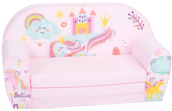 Gyerek kanapé Magic unicorn - rózsaszín
