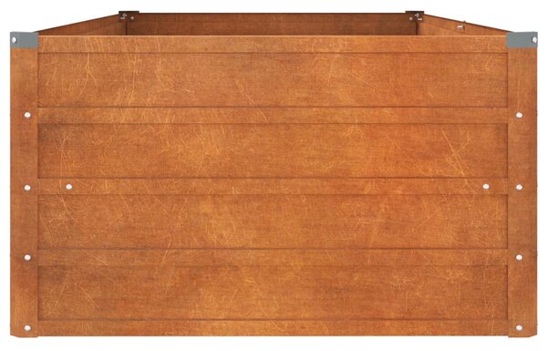 Rozsda színű corten acél kerti magaságyás 160 x 80 x 45 cm