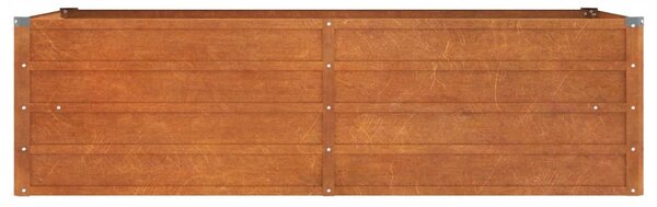 Rozsda színű corten acél kerti magaságyás 160 x 80 x 45 cm