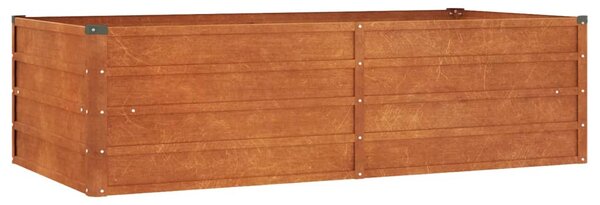 Rozsda színű corten acél kerti magaságyás 160 x 80 x 45 cm