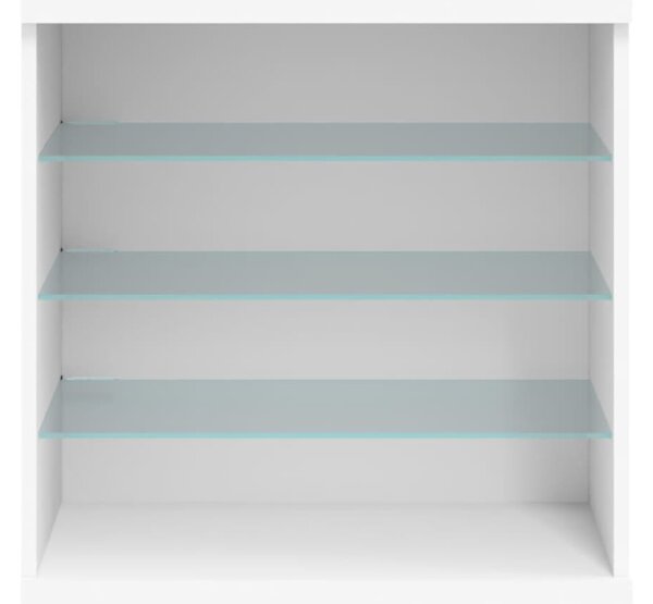 Fehér tálalószekrény LED-világítással 60,5 x 37 x 67 cm