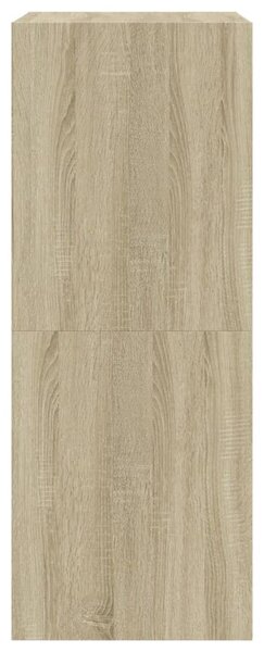 Sonoma tölgyszínű cipőszekrény 2 kihajtható fiókkal 80x42x108cm