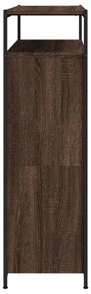 Barna tölgy cipőszekrény 4 kihajtható fiókkal 100x34x112 cm
