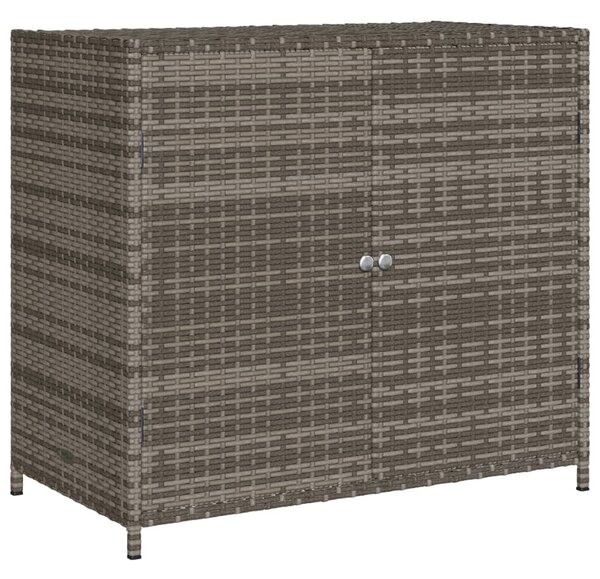 Szürke polyrattan kerti tárolószekrény 83x45x76 cm