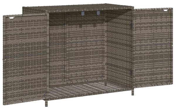 Szürke polyrattan kerti tárolószekrény 83x45x76 cm