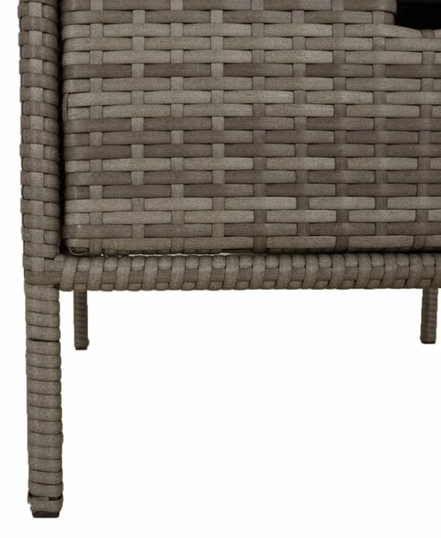 Szürke polyrattan kerti tárolószekrény 55 x 59 x 80 cm