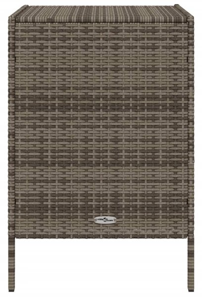 Szürke polyrattan kerti tárolószekrény 55 x 59 x 80 cm