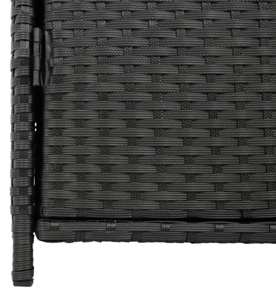 Fekete polyrattan kerti tárolószekrény 83 x 45 x 76 cm