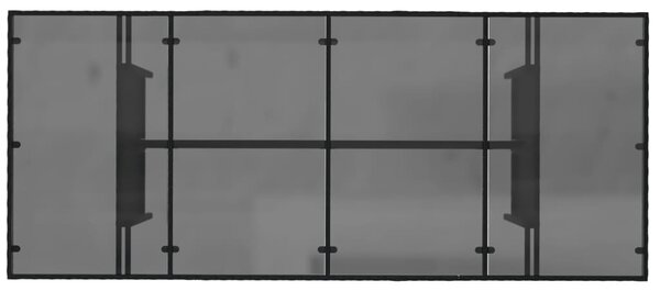 VidaXL fekete polyrattan üveglapos kerti asztal 190 x 90 x 75 cm