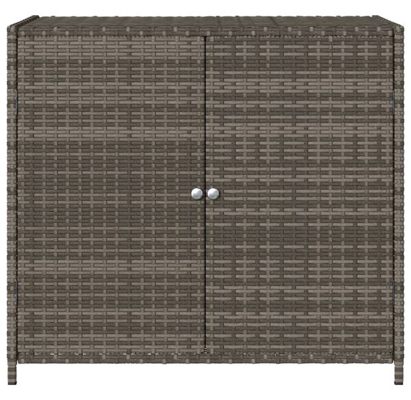 Szürke polyrattan kerti tárolószekrény 83x45x76 cm