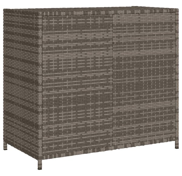 Szürke polyrattan kerti tárolószekrény 83x45x76 cm