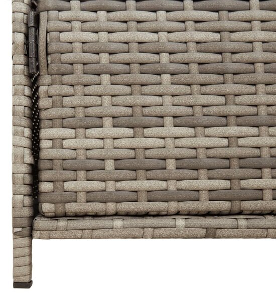 Szürke polyrattan kerti tárolószekrény 83x45x76 cm