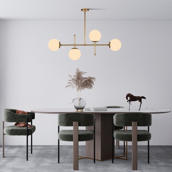 Kruva aranyszínű függőlámpa, magasság 57 cm - Squid Lighting