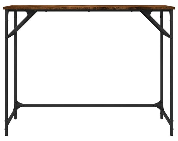 Füstös tölgy szerelt fa és porszórt acél íróasztal 100x45x76 cm