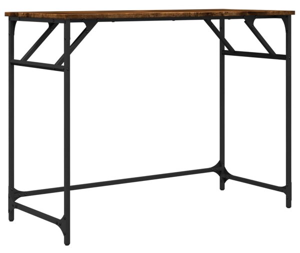 Füstös tölgy szerelt fa és porszórt acél íróasztal 100x45x76 cm