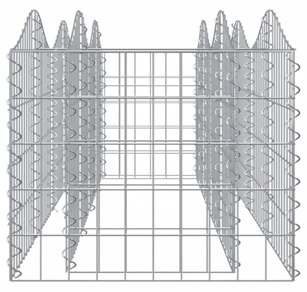 Íves horganyzott vas gabion magaságyás 200x50x50 cm