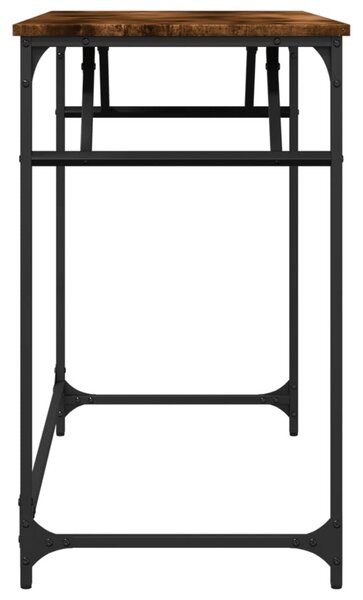 Füstös tölgy szerelt fa és porszórt acél íróasztal 100x45x76 cm