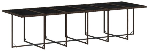 13 részes barna polyrattan kerti ülőgarnitúra párnákkal