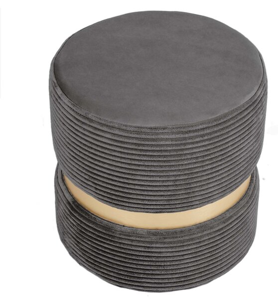 Ring puff - arany gyűrű - L49 - petrolszürke bársony