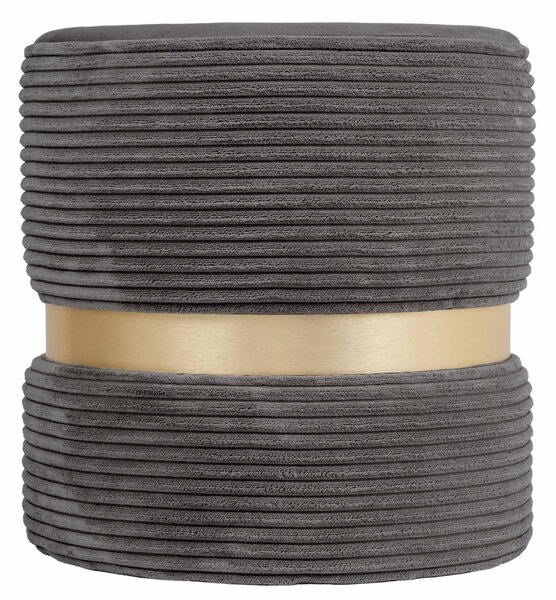 Ring puff - arany gyűrű - L49 - petrolszürke bársony