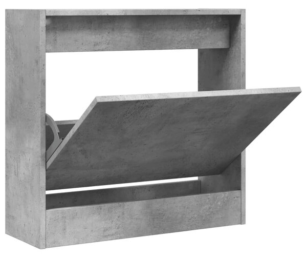Betonszürke szerelt fa cipőszekrény 60 x 21 x 57 cm