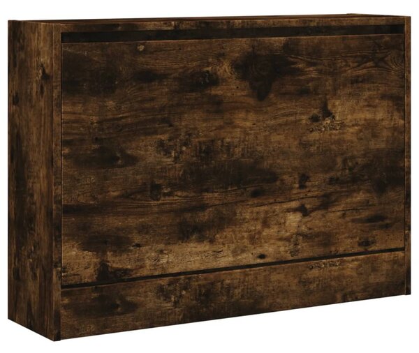 Füstös tölgy színű szerelt fa cipőszekrény 80 x 21 x 57 cm