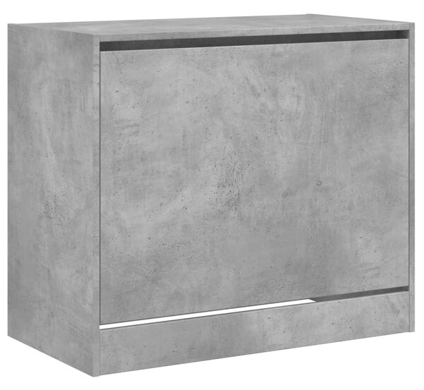 Betonszürke szerelt fa cipőszekrény 80x42x69 cm