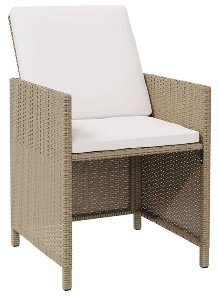 Kerti Étkezőgarnitúra - Polyrattan - Bézs - 5 részes
