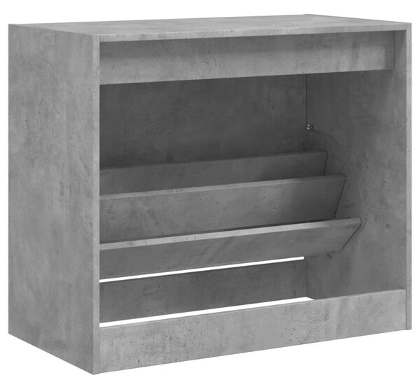 Betonszürke szerelt fa cipőszekrény 80x42x69 cm