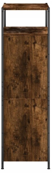 Füstös tölgy színű szerelt fa cipőszekrény 60x34x112 cm