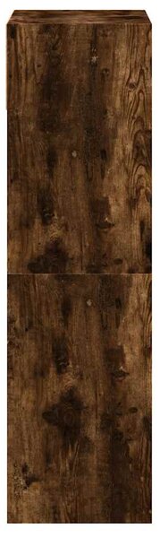 Füstös tölgy színű szerelt fa cipőszekrény 60x34x116 cm