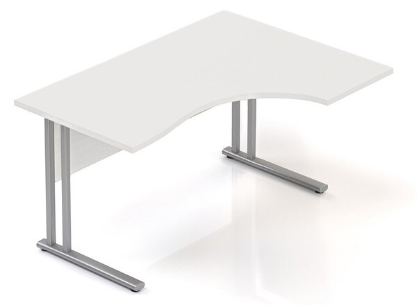 Visio ergonomikus asztal 140 x 100 cm, jobb, fehér