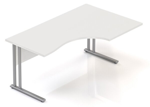 Visio ergonomikus asztal 160 x 100 cm, jobb, fehér