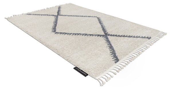 Szőnyeg Berber meknes B5910 krém / szürke Rojt shaggy bozontos