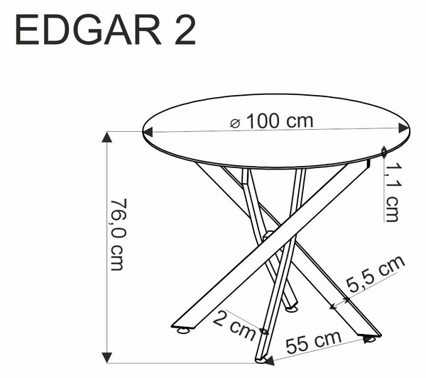 Edgar 2 étkezőasztal