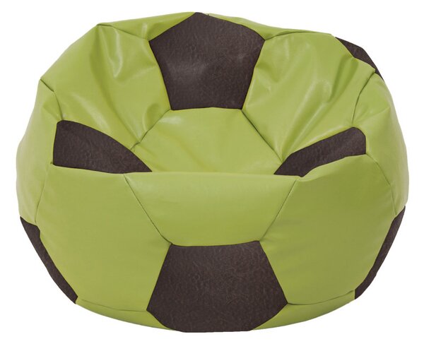Mondo Ball babzsákfotel - műbőr - zöld/barna - 170 liter