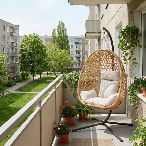 Patio Nicodem függő hinta fotel bézs