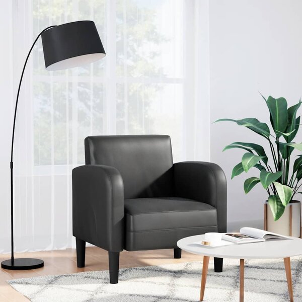 VidaXL fekete műbőr kanapé szék karfával 54 cm