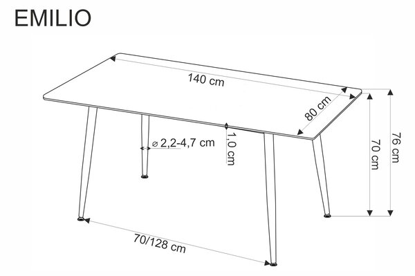 Emilio 120 étkezőasztal