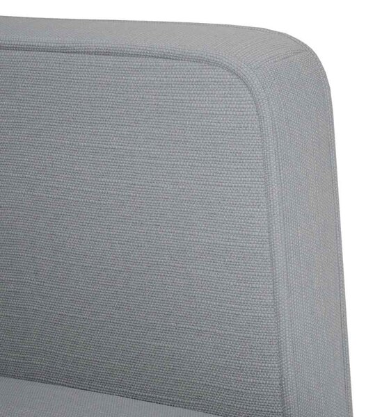 Világosszürke szövet loveseat kanapé 111 cm