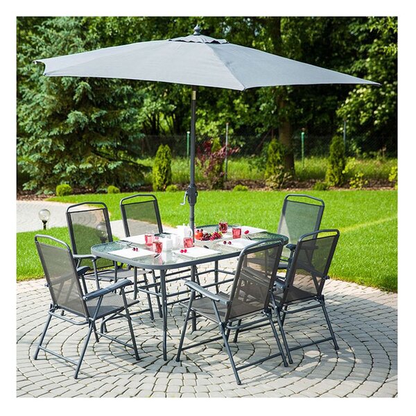 Patio kerti bútor szett antracit (47974)