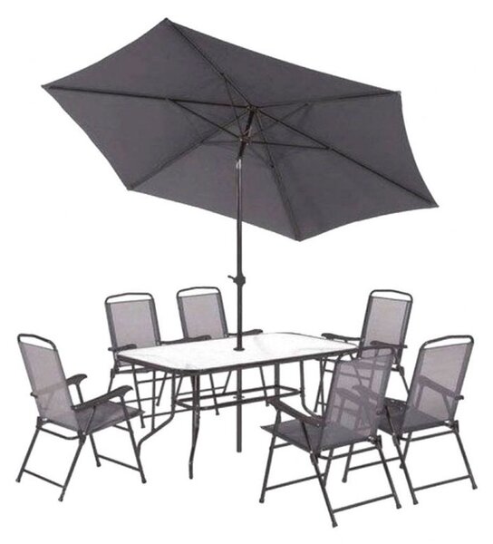 Patio kerti bútor szett antracit (47974)