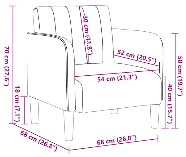 Fekete bársony kanapészék karfás szék 54 cm