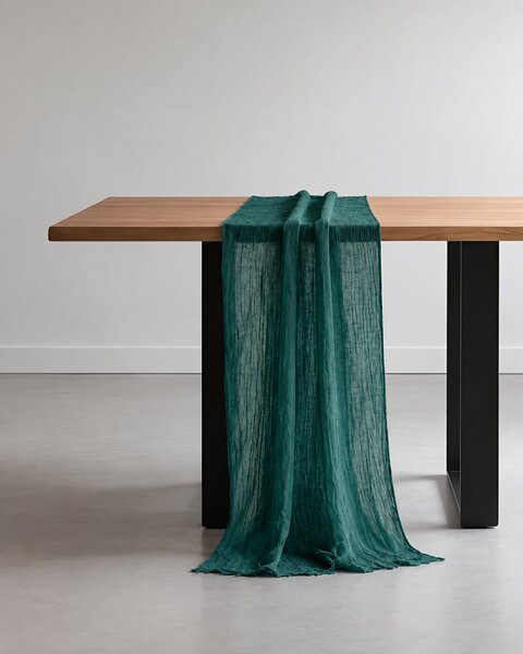 Asztalterítő 90×340 cm – palackzöld