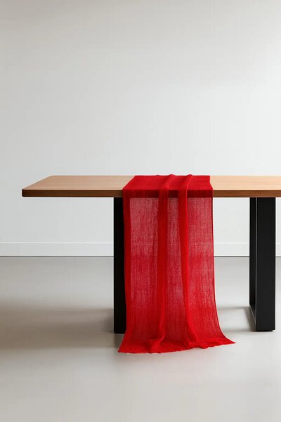 Asztali futó 90×340 cm - piros