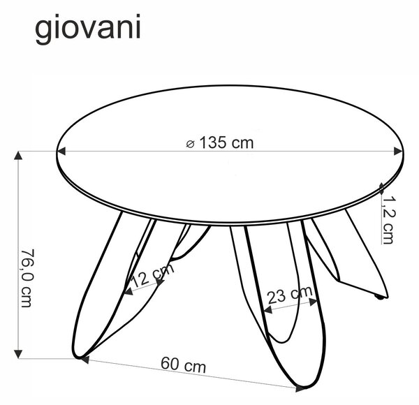 Giovani étkezőasztal